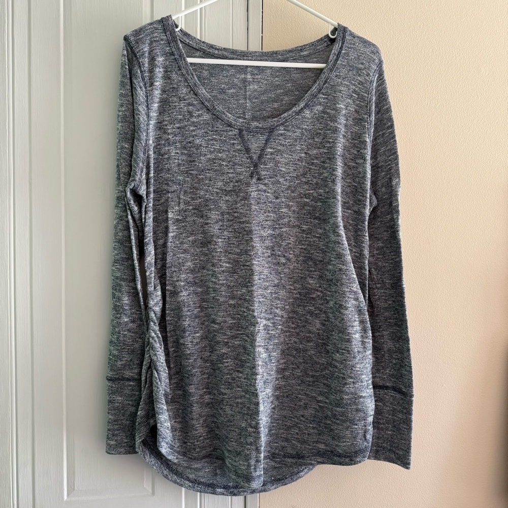 Liz Lange Maternity Blue Gray Women's Long Sleeve Top‎ Large